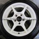 JDM Buddy Club P1 White 15 inch Wheels 5x114.3 